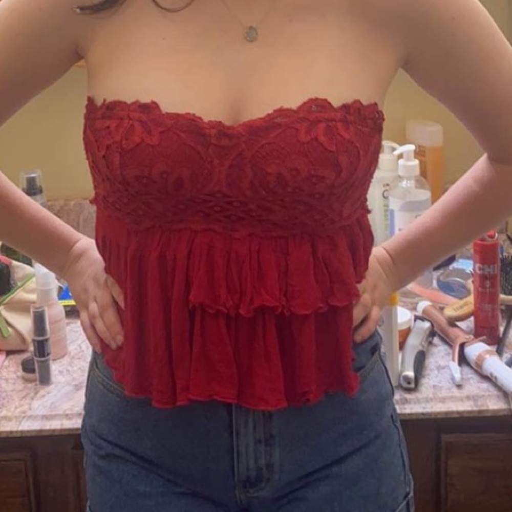 Free People Red Top